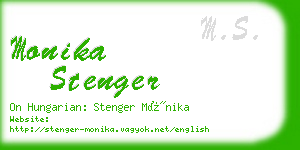 monika stenger business card